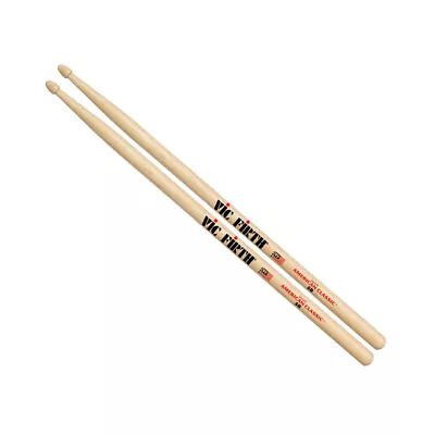 Vic Firth 5B Wood Tip American Classic Hickory Drumsticks • $14.99