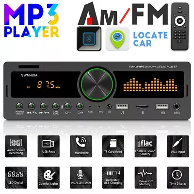 Car Stereo Radio MP3 Player In-dash Handsfree Bluetooth AUX/USB/TF/FM Audio Kits • $24.19