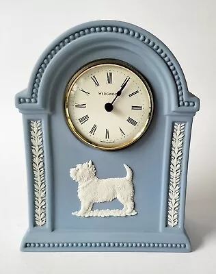 Wedgwood Jasperware Blue Clock West Highland Terrier • $699.05