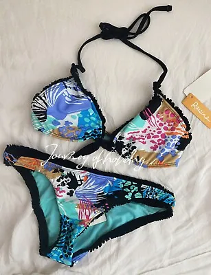 Women Swimming Suits Two Piece Bikini Set For Women Colorful Blue Size M • $15.99