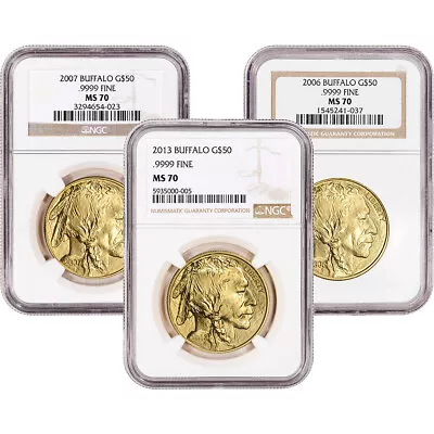 American Gold Buffalo 1 Oz $50 - NGC MS70 Random Date And Label • $2487.71