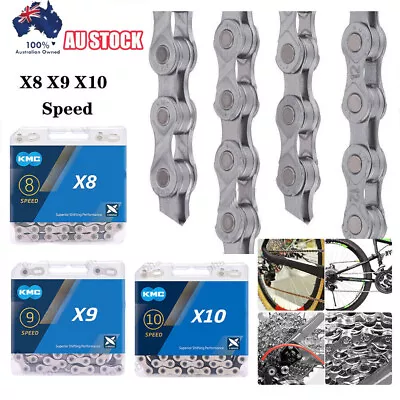 KMC 8/9/10 Speed Tight Bicycle Chain For Shimano MTB Road Bicycle 116 Links AU • $21.99