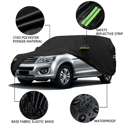 ELUTO SUV Car Cover  For Toyota RAV4 Waterproof Rain Sun UV Protection Black US • $29.44