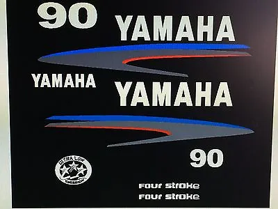 Yamaha 75 / 80 / 90 Hp Four Stroke Outboard Decal Sticker Kit Marine Vinyl  • $59.99