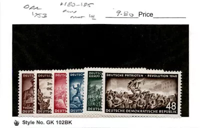 Germany - DDR Postage Stamp #180-185 Mint LH 1953 Muntzer (AB) • $5.99