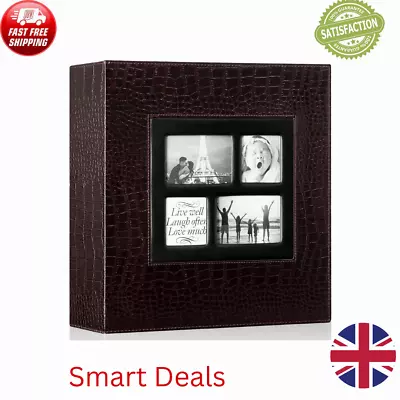 £15 • Buy Ywlake Photo Album 600 Pockets 6x4 Photos Croco, Extra Large Size Leather Cover