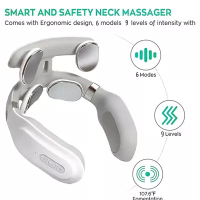 Neck Massage Machine 4 Head And Neck Protection Heating Machines Breathing Light • £15