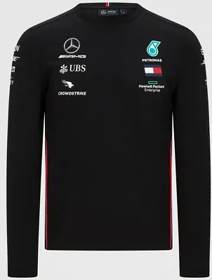 Mercedes-AMG Formula One Motorsport 2020 Men's Team Long Sleeve T-Shirt Black • $59.99