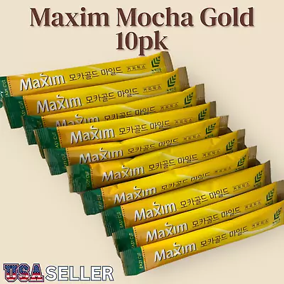 Maxim Mocha Gold 10 Sticks Korean Instant Coffee Mix - USA Seller • $8.95