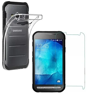 For SAMSUNG GALAXY XCOVER 3 TEMPERED GLASS SCREEN PROTECTOR + CLEAR TPU CASE • £5.45