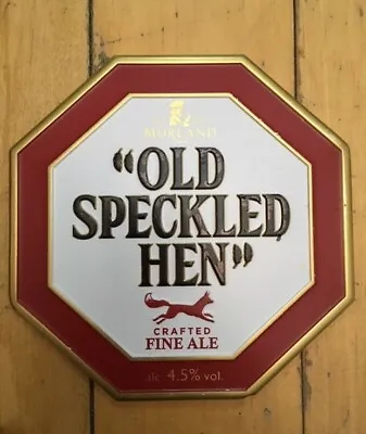 Old Speckled Hen Crafted Fine Ale 4.5% Vol Genuine Pump Clip Hand Pull Cask Used • £8