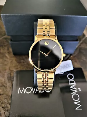 Movado Museum 0607203 Men's Gold Classic Swiss Watch • $325.14