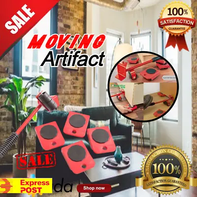 $29.99 • Buy Adjustable Heavy Furniture Moving & Lifter Roller System Tool Set With 4 Slider