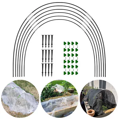 Greenhouse Plant Hoop Grow Garden Tunnel Hoop Support Hoops For Garden Stakes • £9.21