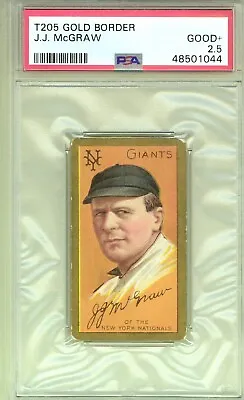 1911 T205 Gold Border John McGraw New York Giants HOF PSA 2.5 • $275