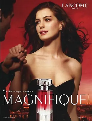 Paper Advertising - 2008 Lancôme  Magnificent  Perfume Anne Hathaway Egerie • £3.04