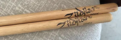 Zildjian Select Hickory ROCK Pair Of Drum Sticks Wood Tip Used Very Little Drums • $13.62