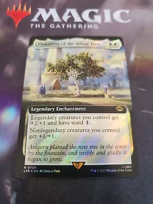 Mtg. Flowering Of The White Tree. Surge Foil Extended Art. Lord Of The Rings. Nm • $4.99