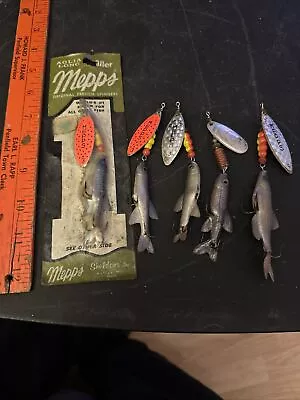 Vintage NOS And Used Mepps Aglia Long Killer Fishing Lure With Rubber Minnow • $9.99