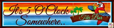 $11.99 • Buy Tiki Bar Metal Mini Street Sign 3 X12  Pool Hot Tub Margaritaville Beach Decor