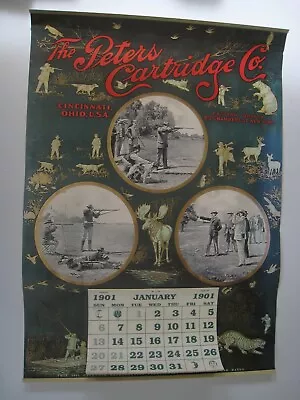 PETERS Reproduction Calendar   1901 ...  Very Fine ... 22.5 X 16 In. • $38.90