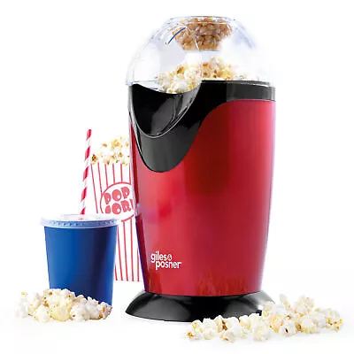 £18.99 • Buy Popcorn Maker Machine Fat Free Healthy Retro Hot Air Popper 1200W Giles & Posner