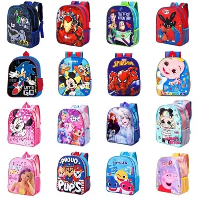 Boys Girls Kids Backpack Childrens Character Rucksack Junior Toddlers School Bag • £6.95