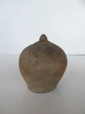 Antique Small 19th Century PA Redware Ovoid Jug Coin Penny Bank ( 3 ) • $49.95