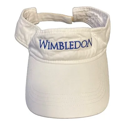 Wimbledon Tennis Visor Hat White Vintage  • $14.98