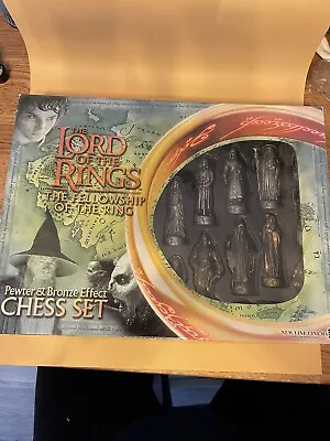 Lord Of The Rings (Fellowship) Chess Set: Pewter & Bronze Effect Game NEW • £45