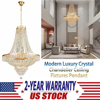 Modern Luxury Crystal Chandelier Ceiling Fixtures Pendant Lighting Home Decorate • $162.90