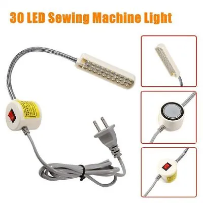 30 LED Sewing Machine Light US PLUG Gooseneck Working Lamp With Magnetic Base  • $7.31