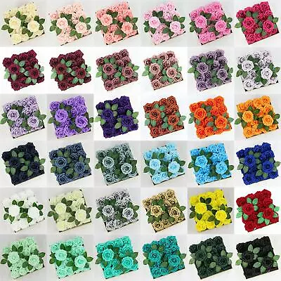 25 50 100 Artificial Foam Rose Flower Wedding Bouquet Party Shower Garland Decor • $4.99