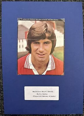 Signed Martin Buchan Manchester United Football Autograph Scotland 1970s • $9.93