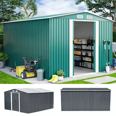 12X10FT Outdoor Garden Tools Summer House Workshop Garden Shed House Apex Roof • £599.95