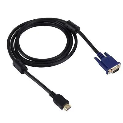 £4.89 • Buy HDMI Male To VGA D-SUB Male Video Adapter Cable For PC TV Computer Monitor 2M