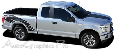 TORN Rear Mudslinger Truck Bed Vinyl Graphic Decals Stripes 2015-2020 Ford F-150 • $188.98