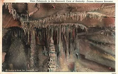 Vintage Postcard 1939 Onyx Colonnade Mammoth Cave Kentucky Frozen Niagara KY • $8.09