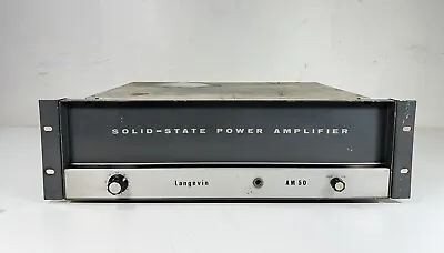 Vintage Langevin AM50 ~ Solid-State Power Amplifier ~ AM50AT ~ Power On / AS IS • $499.89