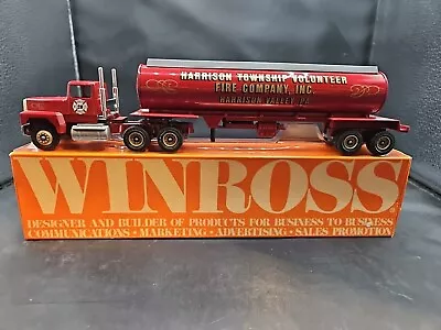 Winross Tractor Trailer Harrison Township Volunteer Fire Company Tanker  In Box • $19.99