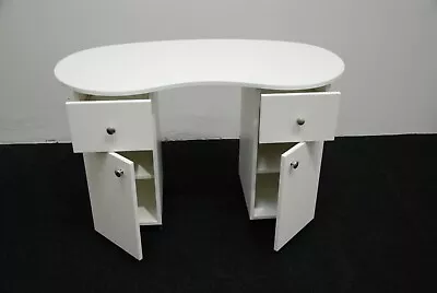 Manicure  Technicians Table Station Nail Bar WHITE GLOSS KIDNEY SHAPE NAILS • £349.99