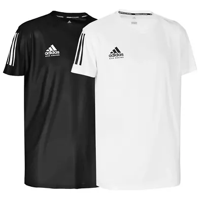 £18.99 • Buy Adidas Kickboxing Top T-Shirt Lightweight Mesh Tee Black White Gym Stretchable