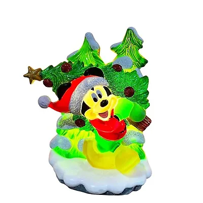 Mickey Mouse Christmas Tree Nightlight Night Light Tested And Works Disney Santa • $29.97