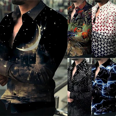 £18.25 • Buy High Quality Men Shirt Shirts Business Button Down Casual Floral Printed