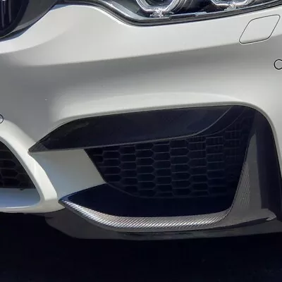 Carbon Look Front Bumper Side Splitter Canard Lip For BMW F80 M3 F82 83 M4 15-20 • $29.99