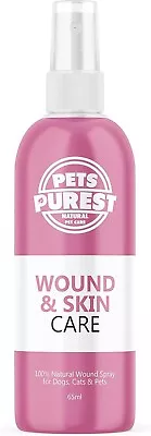 Pets Purest Wound & Antiseptic Spray For Dogs Cats & Pets - 100% Natural Skin & • £8.49