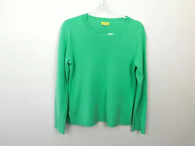 J.Crew Sweater Womens Cashmere Crew Neck Green Medium Long Sleeve Pullover • $29.59