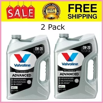 Valvoline Advanced Full Synthetic Motor Oil SAE 0W-20 2 Pack • $45.85