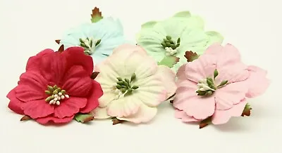 PEONIES Mulberry Paper Flowers Large 5cm Flower Varied Colours Card Making  • £2.49