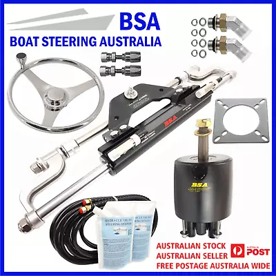 Boat Outboard Steering System Kit 300HP Marine Hydraulic Steering Cylinder Helm • $942.72